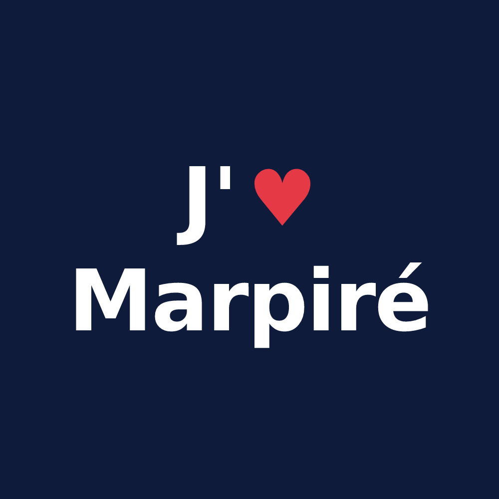 T-shirt personnalisé Marpiré — design J'aime Marpiré