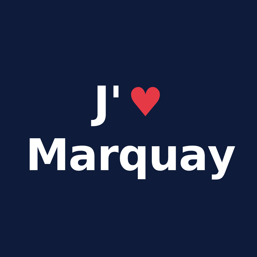 T-shirt personnalisé Marquay — design J'aime Marquay