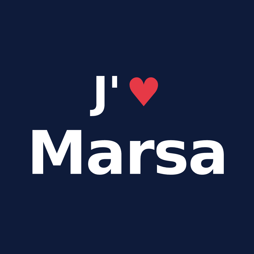 T-shirt personnalisé Marsa — design J'aime Marsa