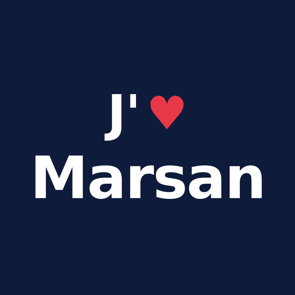 T-shirt personnalisé Marsan — design J'aime Marsan
