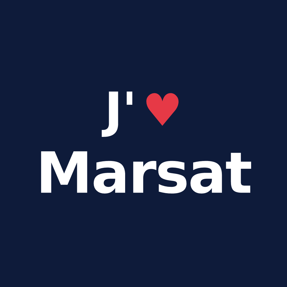 T-shirt personnalisé Marsat — design J'aime Marsat