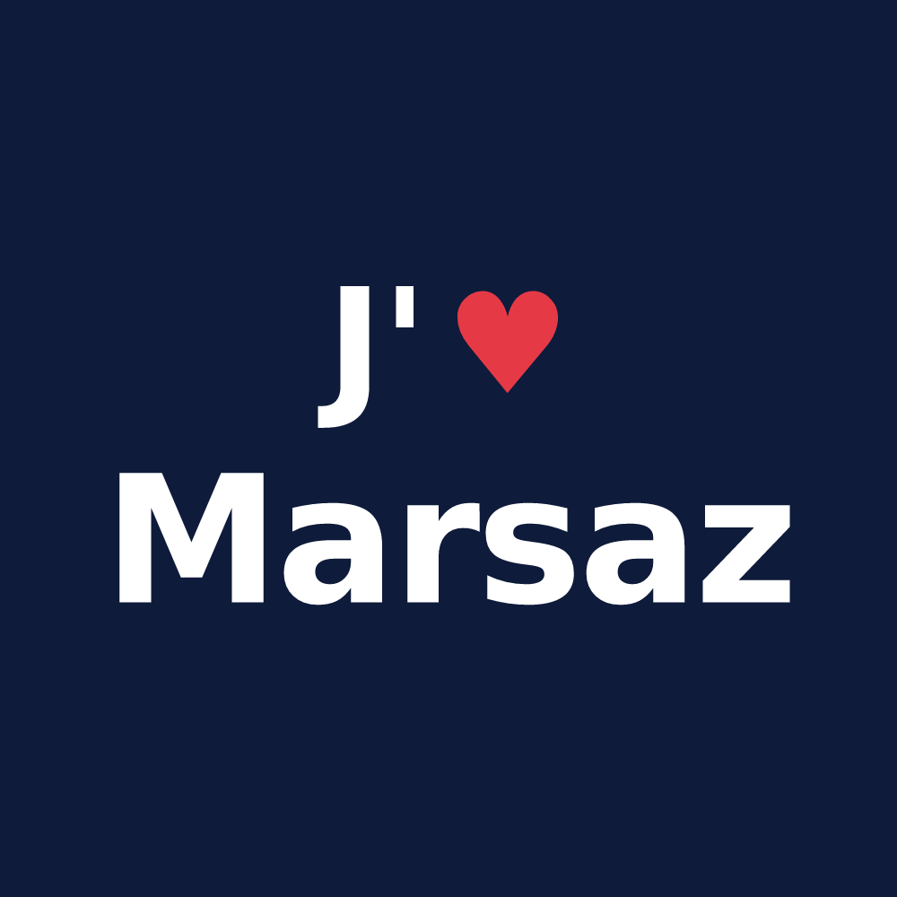 T-shirt personnalisé Marsaz — design J'aime Marsaz