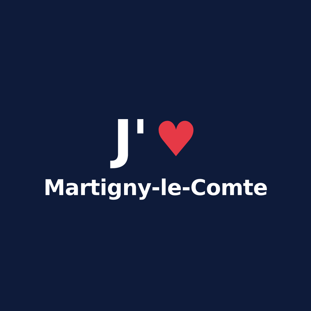 T-shirt personnalisé Martigny-le-Comte — design J'aime Martigny-le-Comte