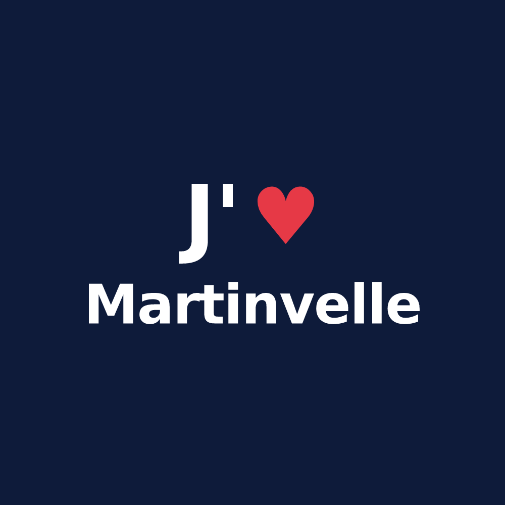 T-shirt personnalisé Martinvelle — design « J'aime Martinvelle » imprimé sur le t-shirt