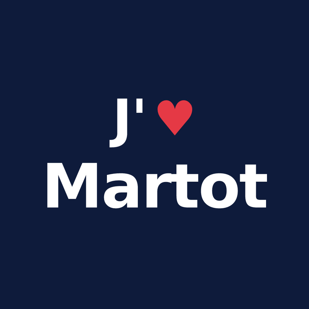 T-shirt personnalisé Martot — design J'aime Martot