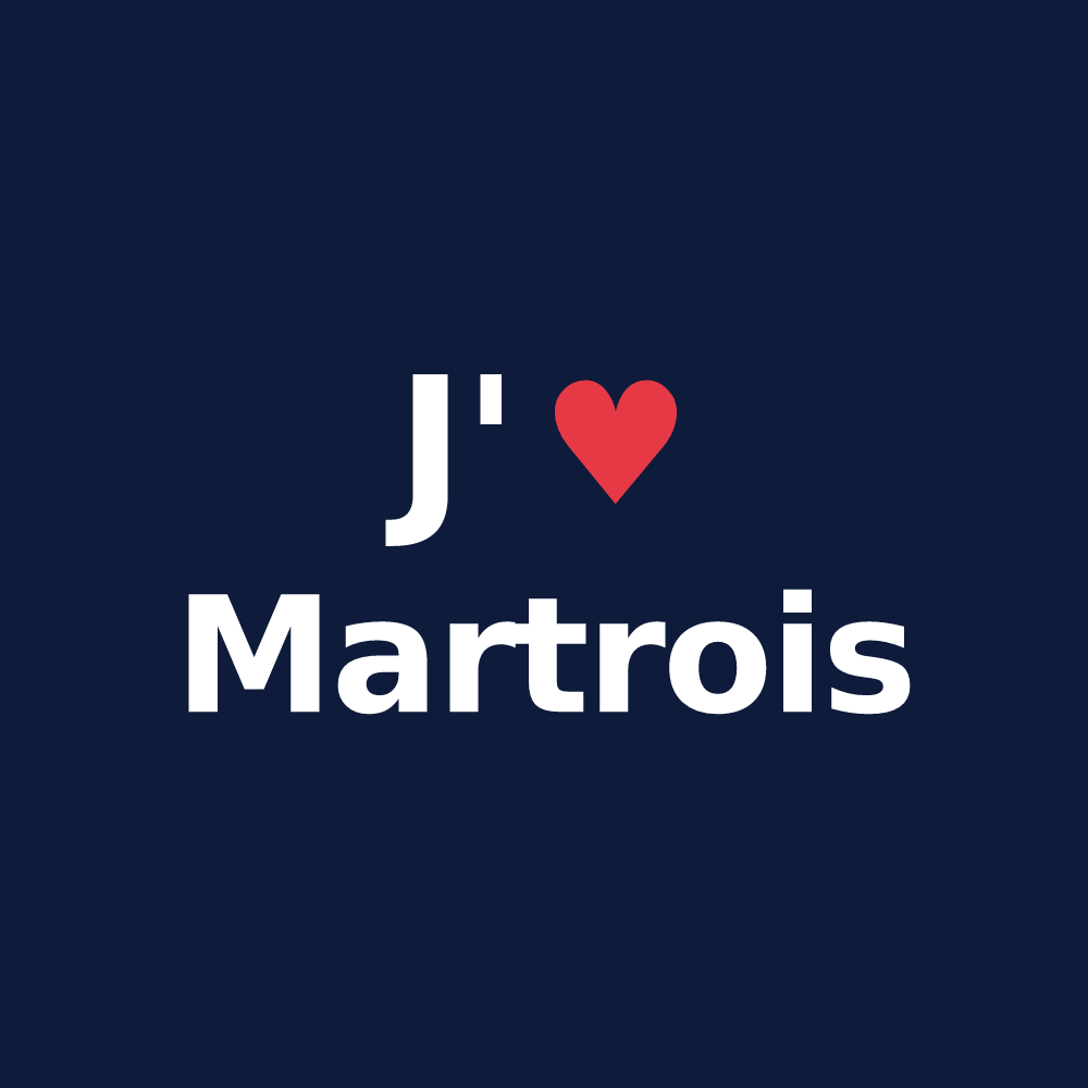 T-shirt personnalisé Martrois — design J'aime Martrois