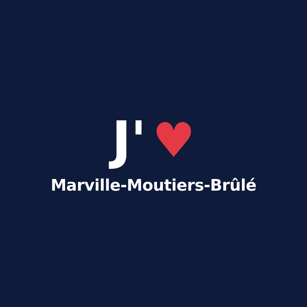 T-shirt personnalisé Marville-Moutiers-Brûlé — design J'aime Marville-Moutiers-Brûlé