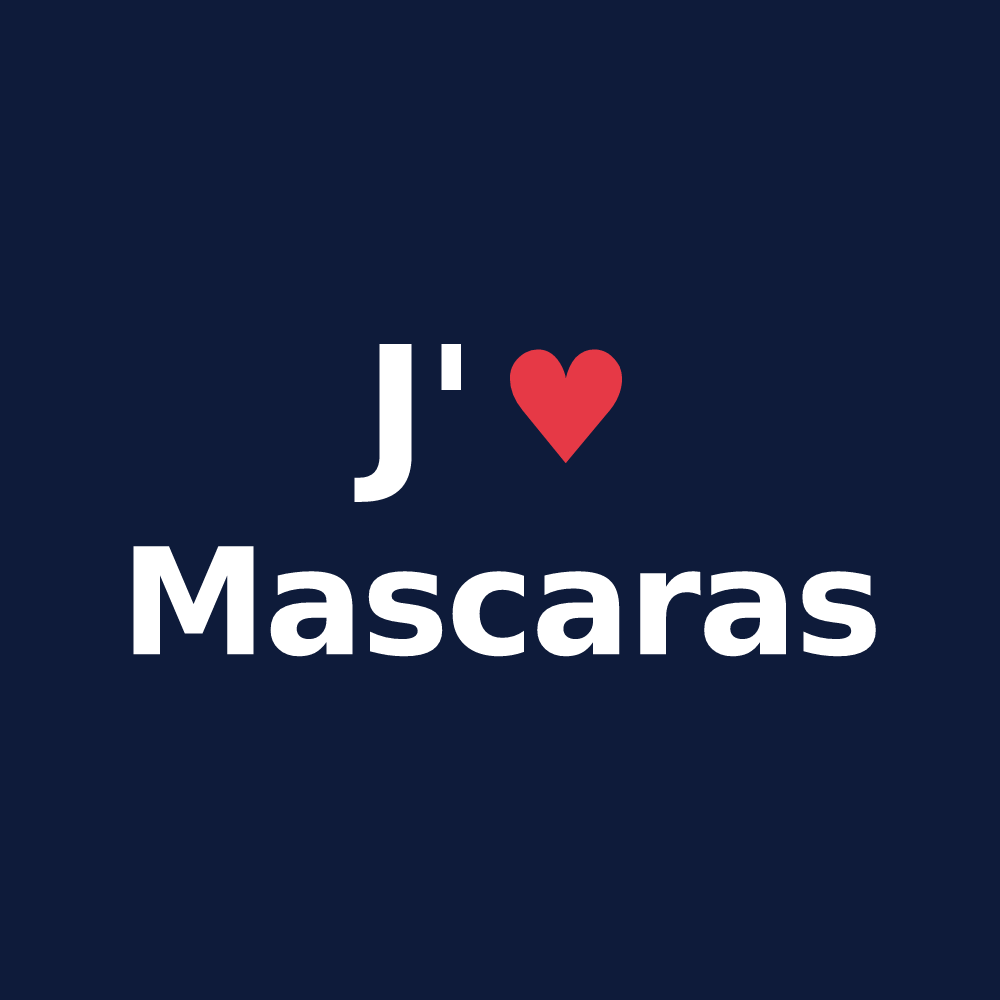 T-shirt personnalisé Mascaras — design J'aime Mascaras