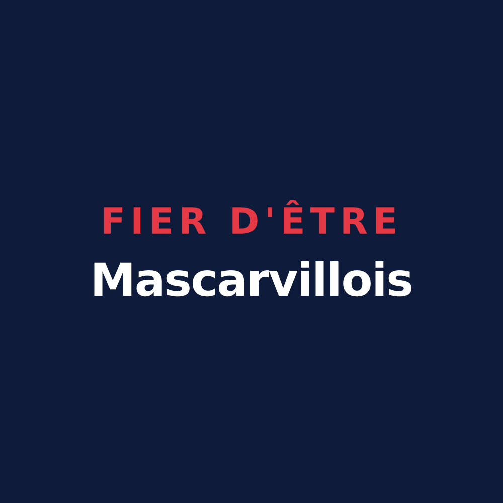 T-shirt « Fier d'être Mascarvillois » — design pour Mascarville