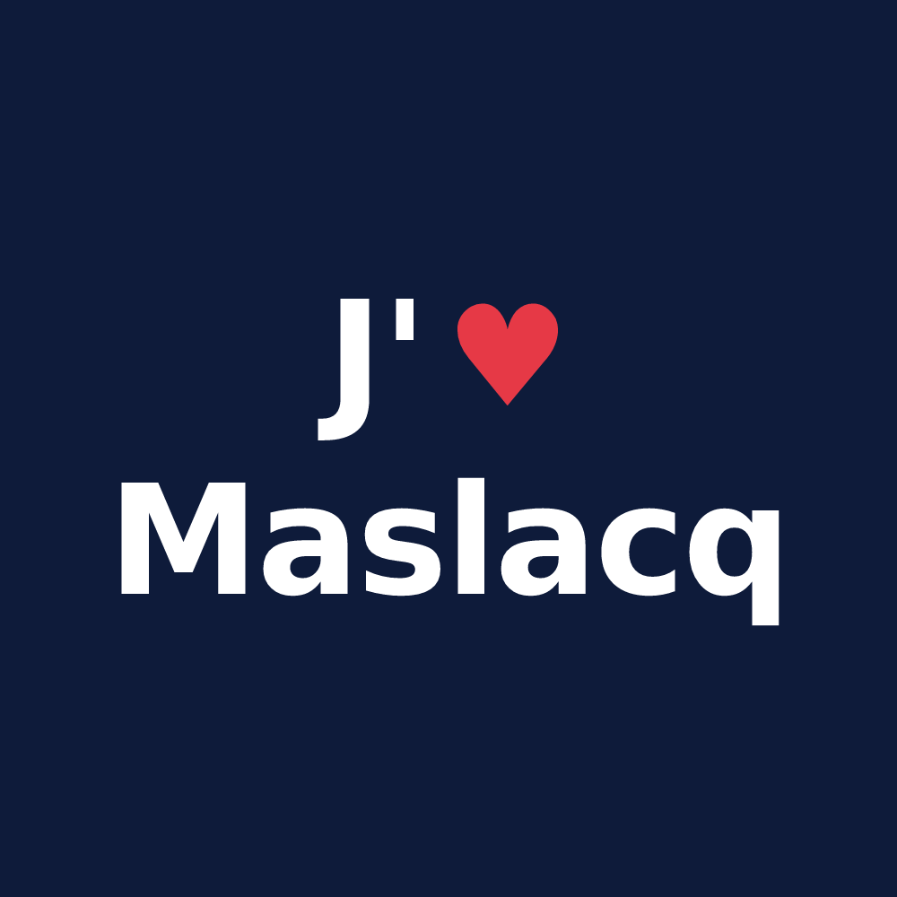 T-shirt personnalisé Maslacq — design J'aime Maslacq