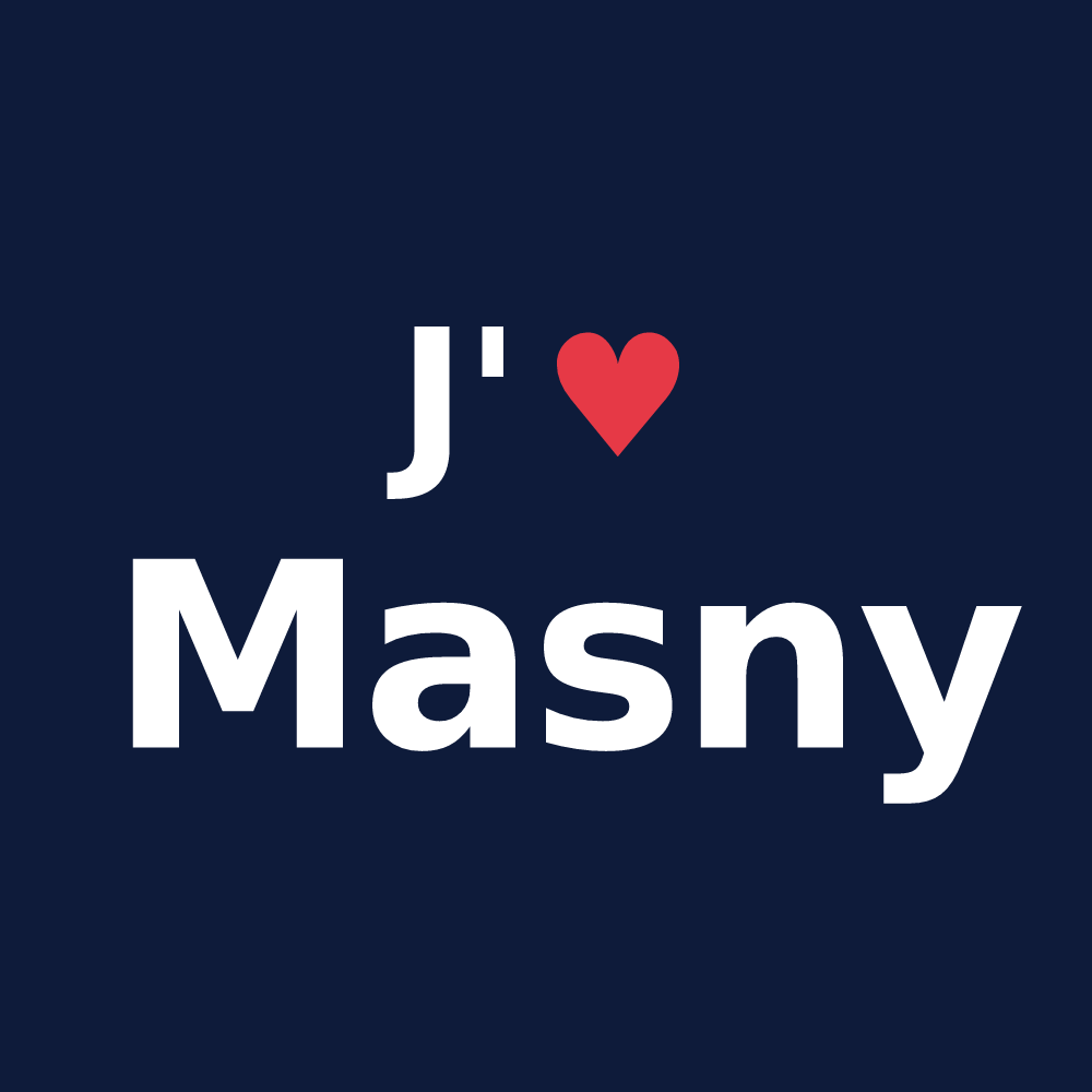 T-shirt personnalisé Masny — design J'aime Masny