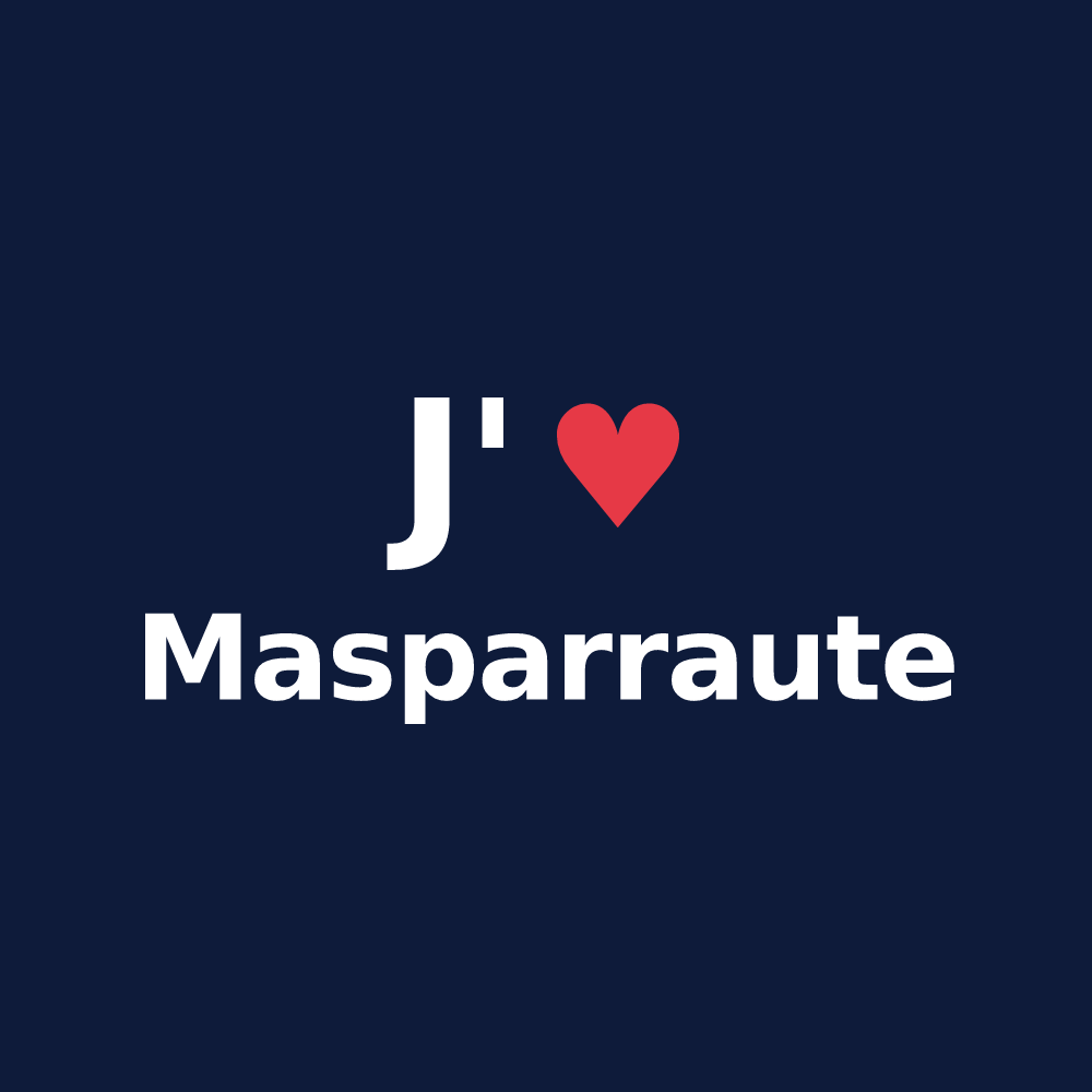 T-shirt personnalisé Masparraute — design J'aime Masparraute