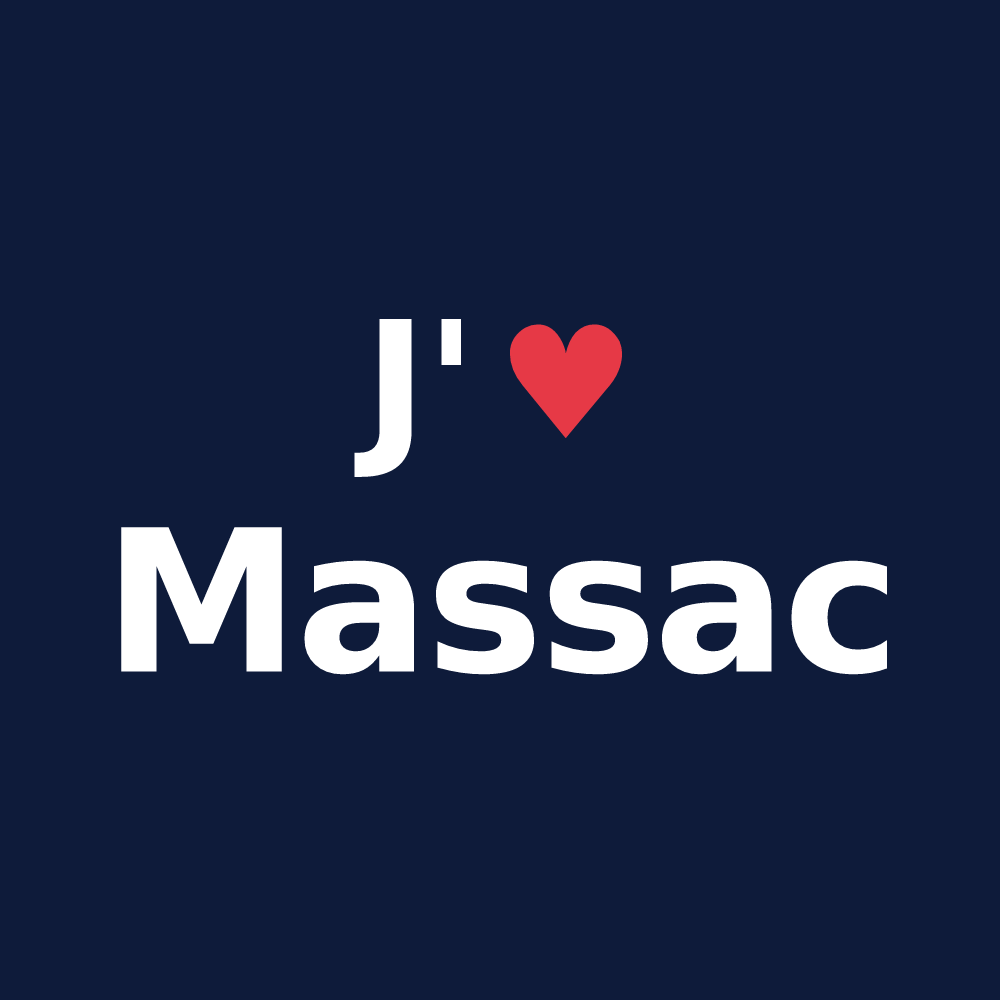 T-shirt personnalisé Massac — design J'aime Massac