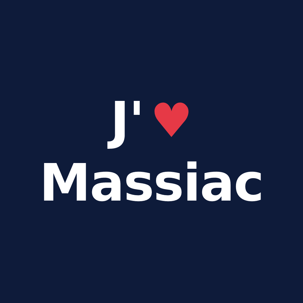 T-shirt personnalisé Massiac — design J'aime Massiac