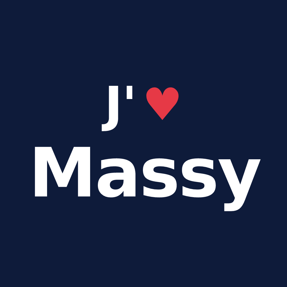 T-shirt personnalisé Massy — design J'aime Massy