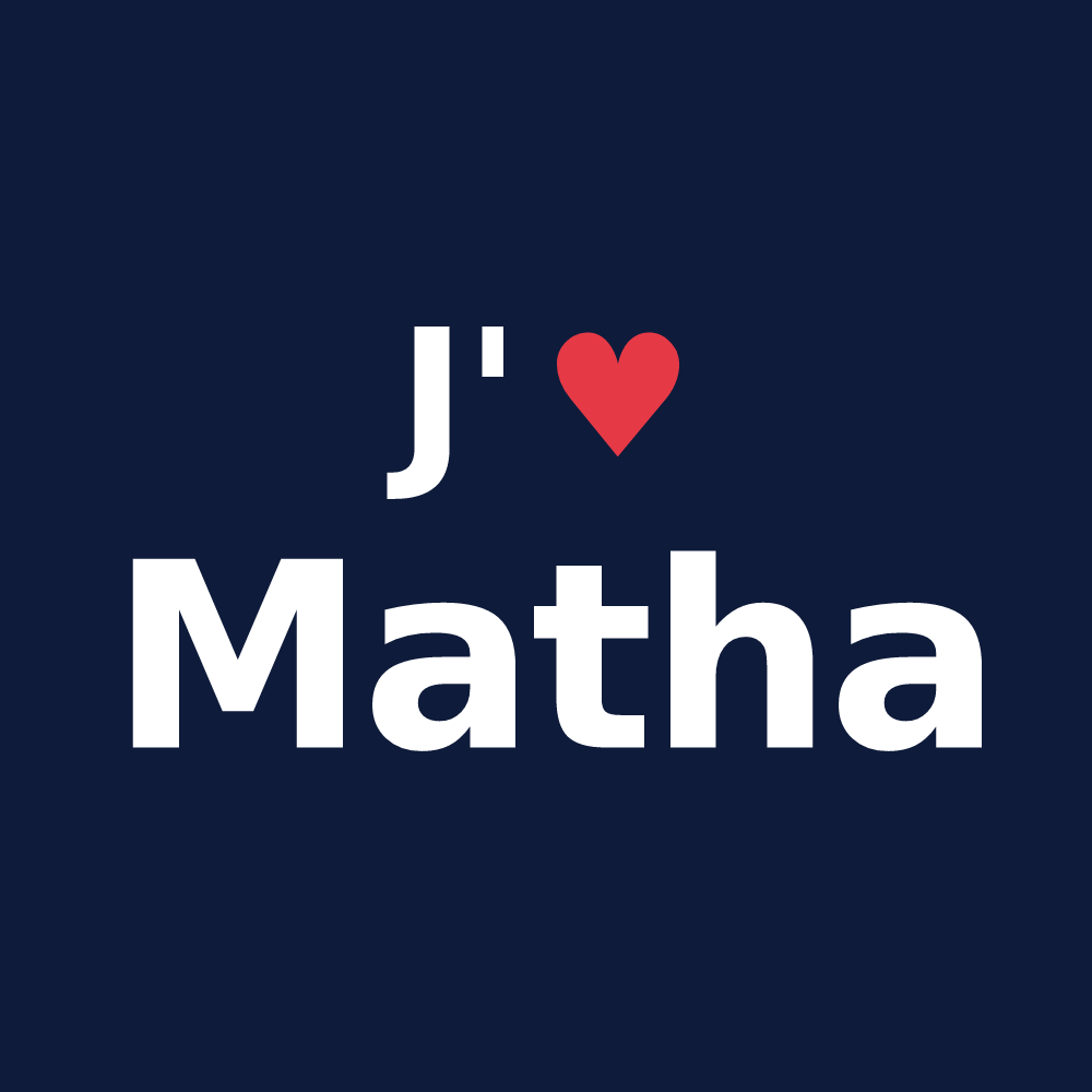 T-shirt personnalisé Matha — design J'aime Matha
