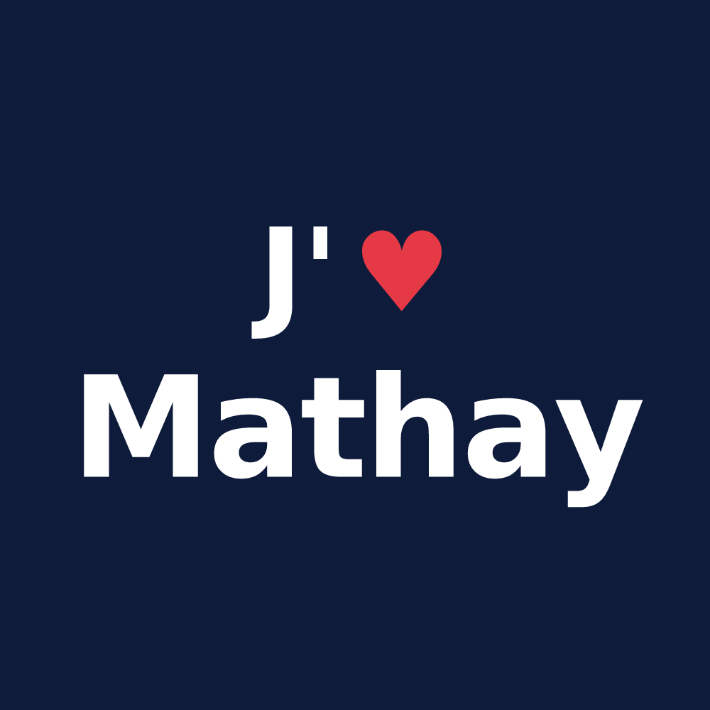 T-shirt personnalisé Mathay — design J'aime Mathay