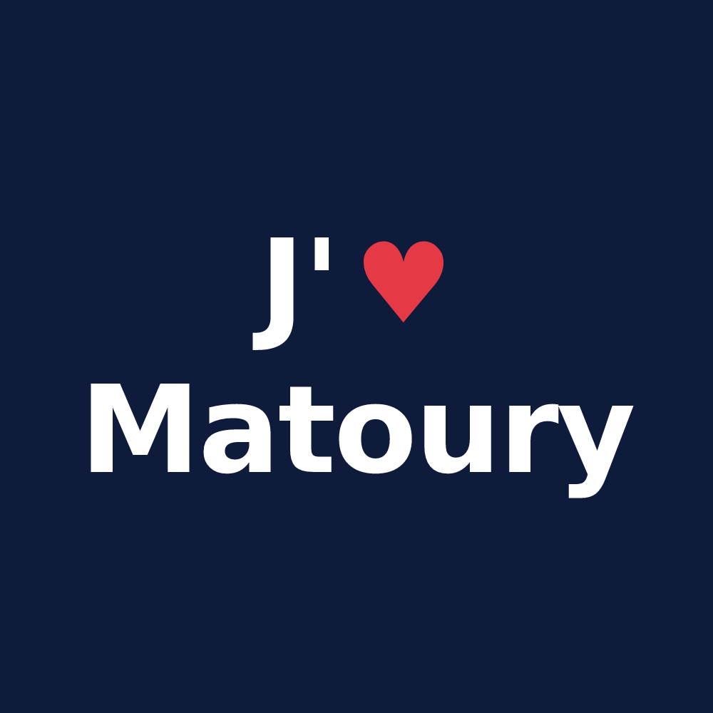 T-shirt personnalisé Matoury — design J'aime Matoury