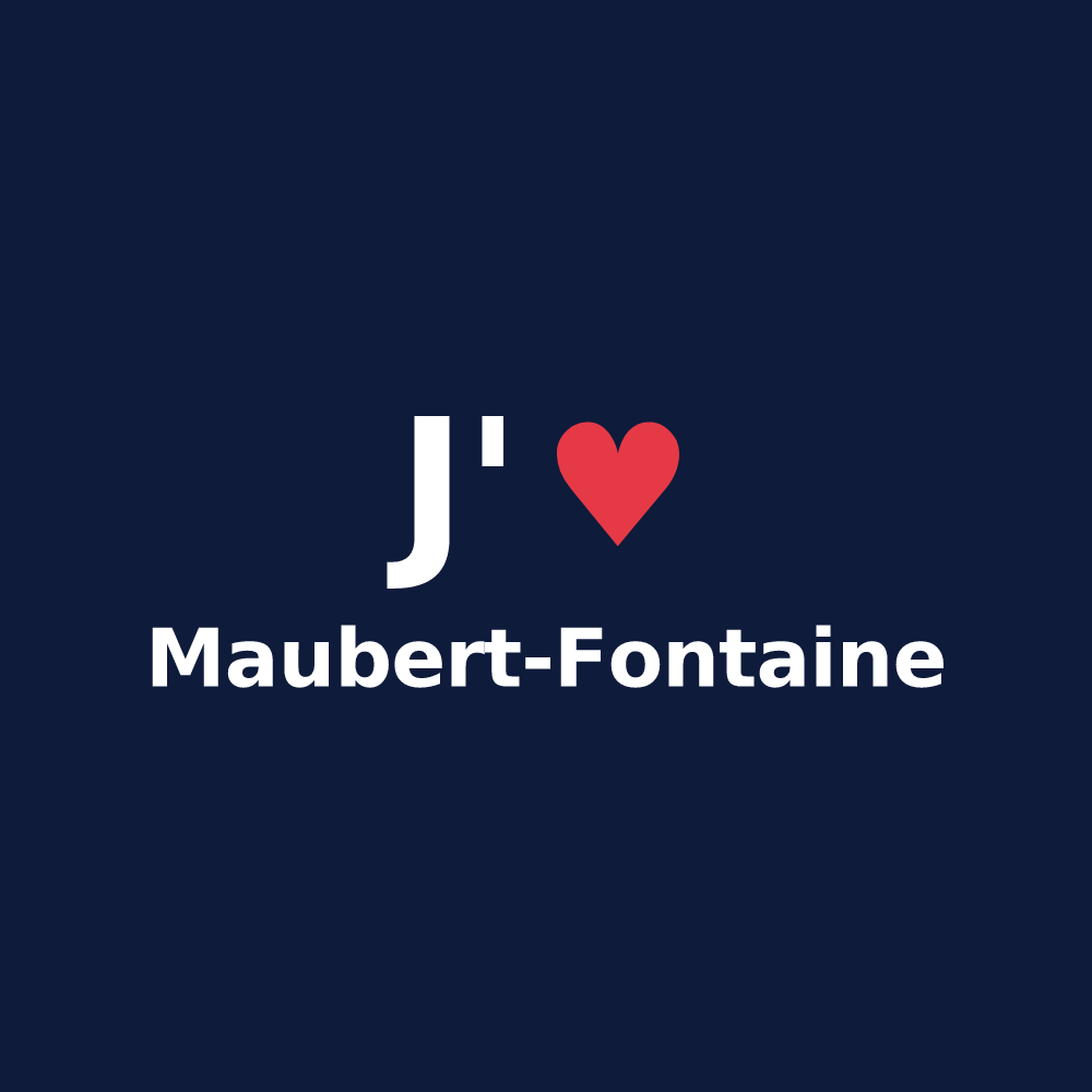 T-shirt personnalisé Maubert-Fontaine — design J'aime Maubert-Fontaine