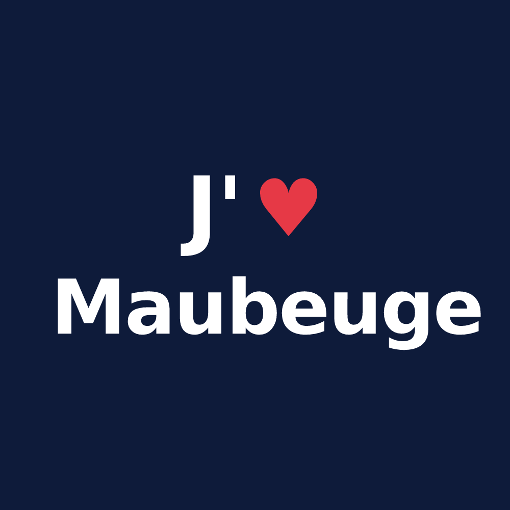 T-shirt personnalisé Maubeuge — design J'aime Maubeuge