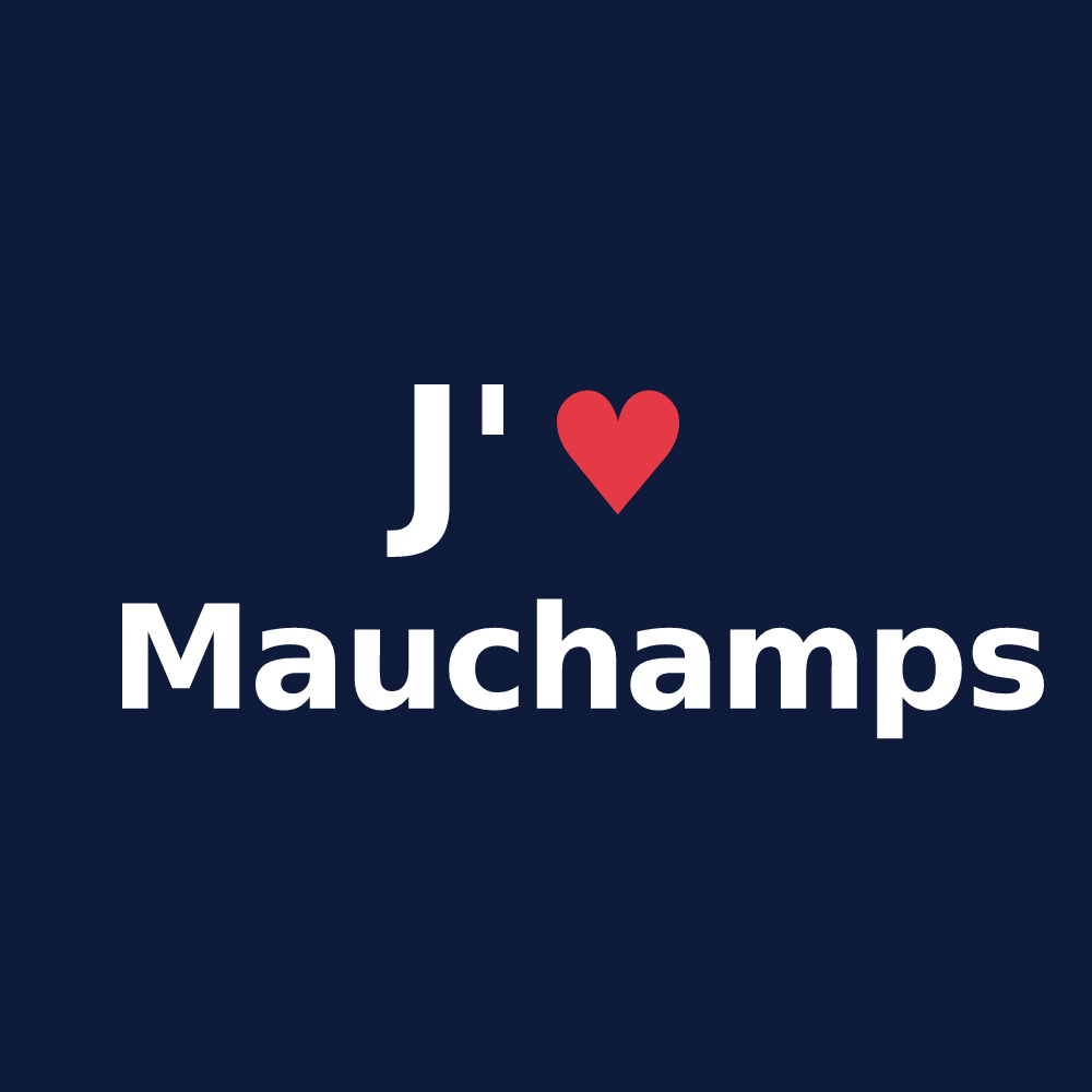 T-shirt personnalisé Mauchamps — design J'aime Mauchamps
