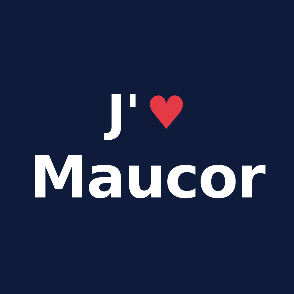 T-shirt personnalisé Maucor — design J'aime Maucor