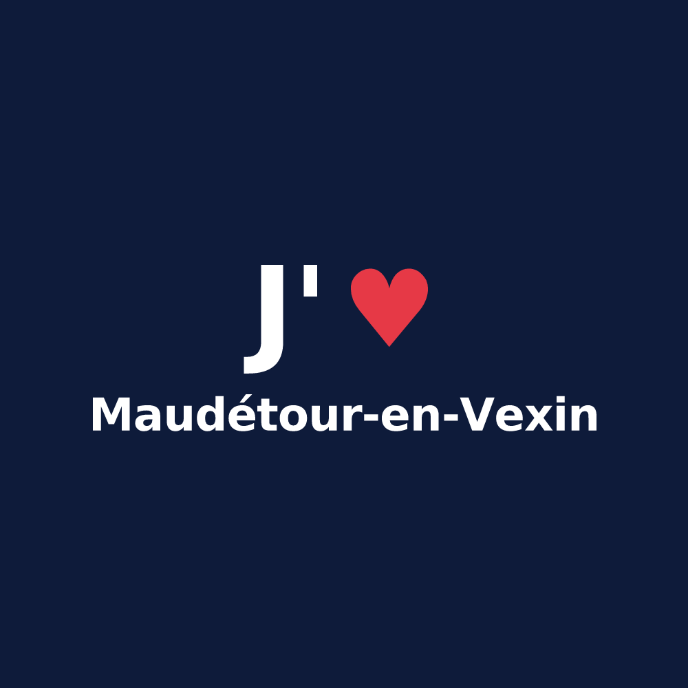 T-shirt personnalisé Maudétour-en-Vexin — design J'aime Maudétour-en-Vexin