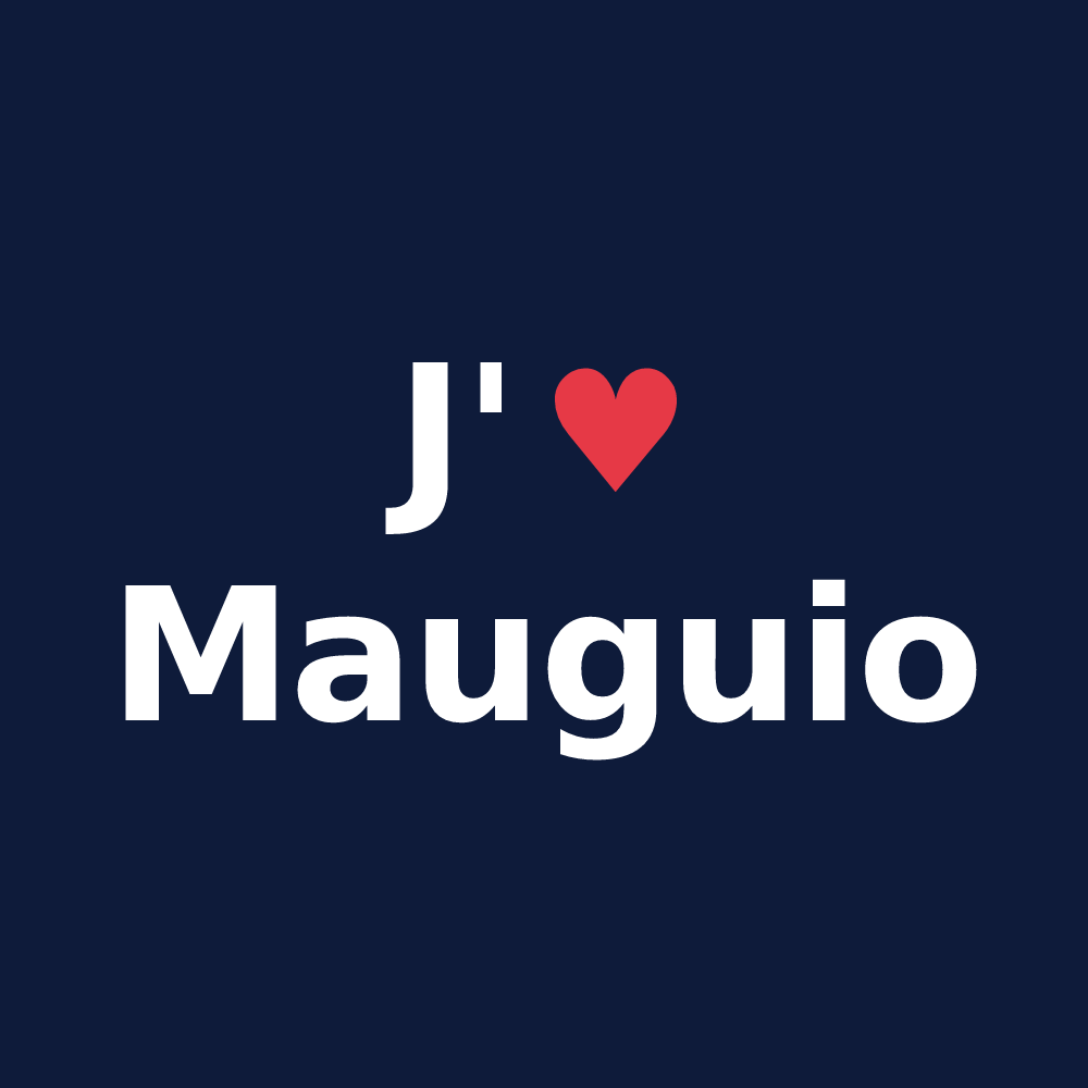 T-shirt personnalisé Mauguio — design J'aime Mauguio