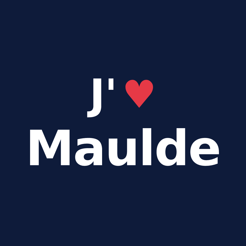 T-shirt personnalisé Maulde — design J'aime Maulde