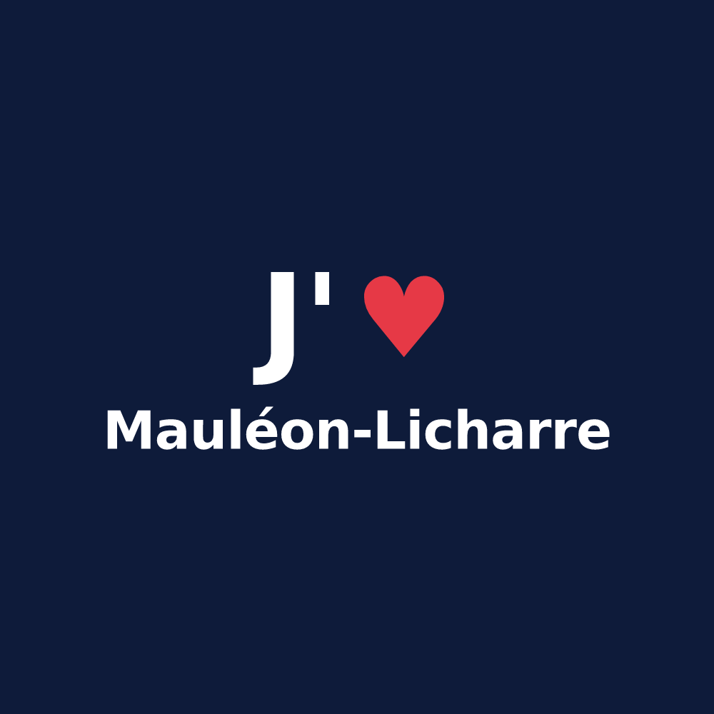 T-shirt personnalisé Mauléon-Licharre — design J'aime Mauléon-Licharre