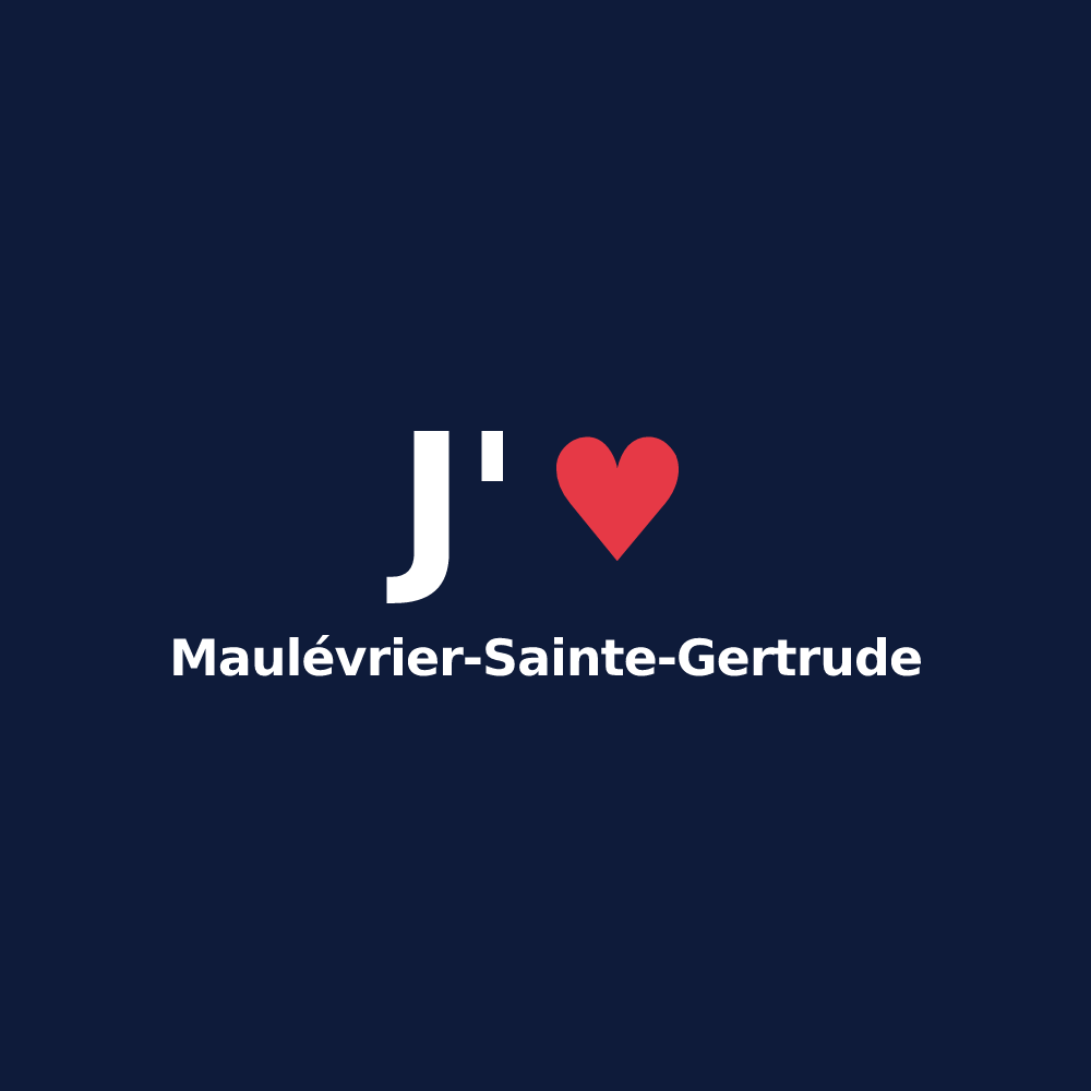 T-shirt personnalisé Maulévrier-Sainte-Gertrude — design J'aime Maulévrier-Sainte-Gertrude