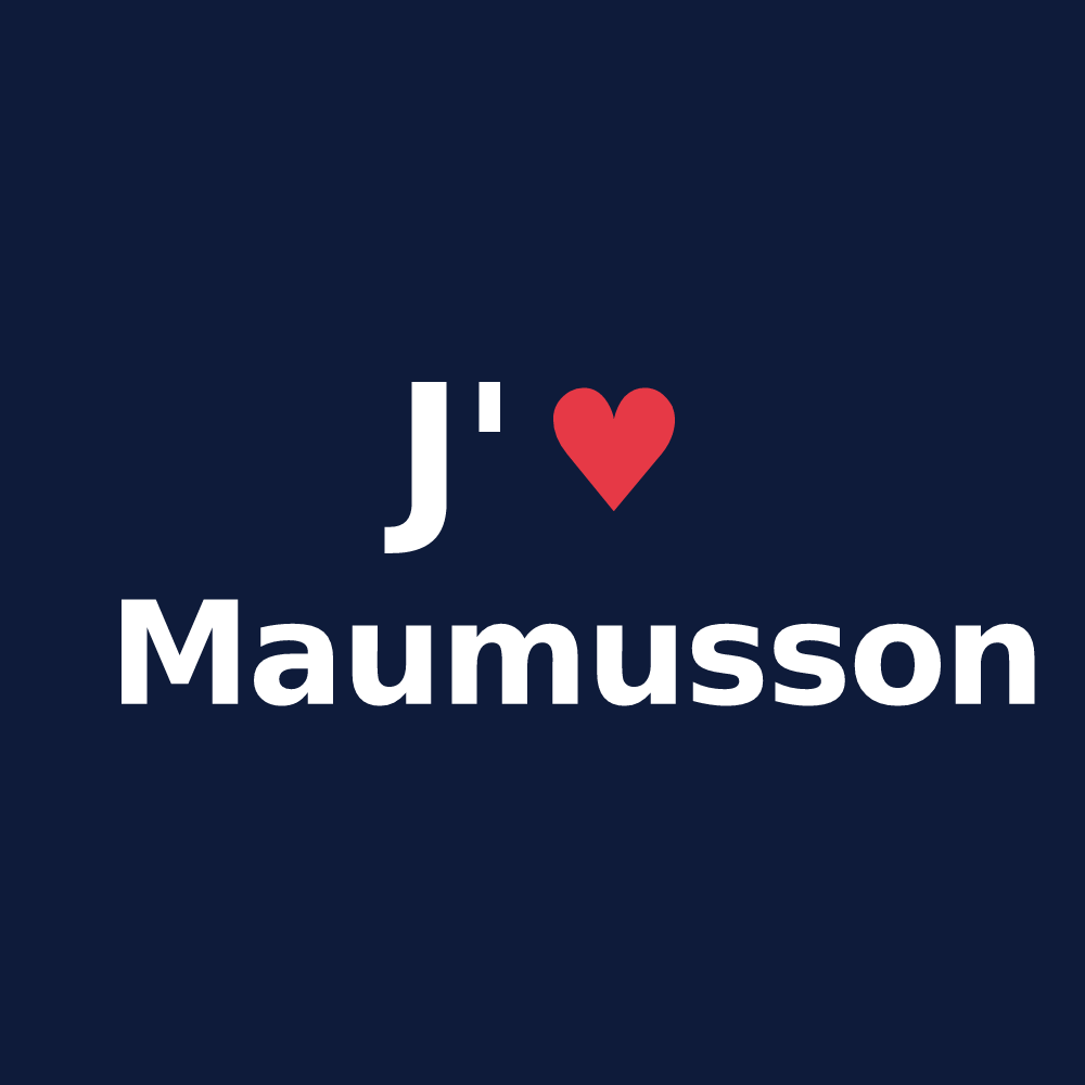 T-shirt personnalisé Maumusson — design J'aime Maumusson