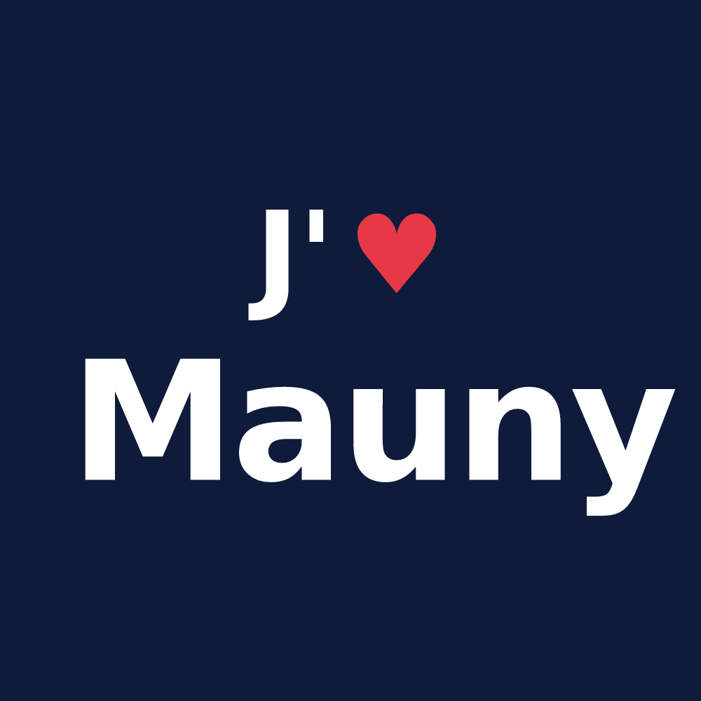 T-shirt personnalisé Mauny — design J'aime Mauny