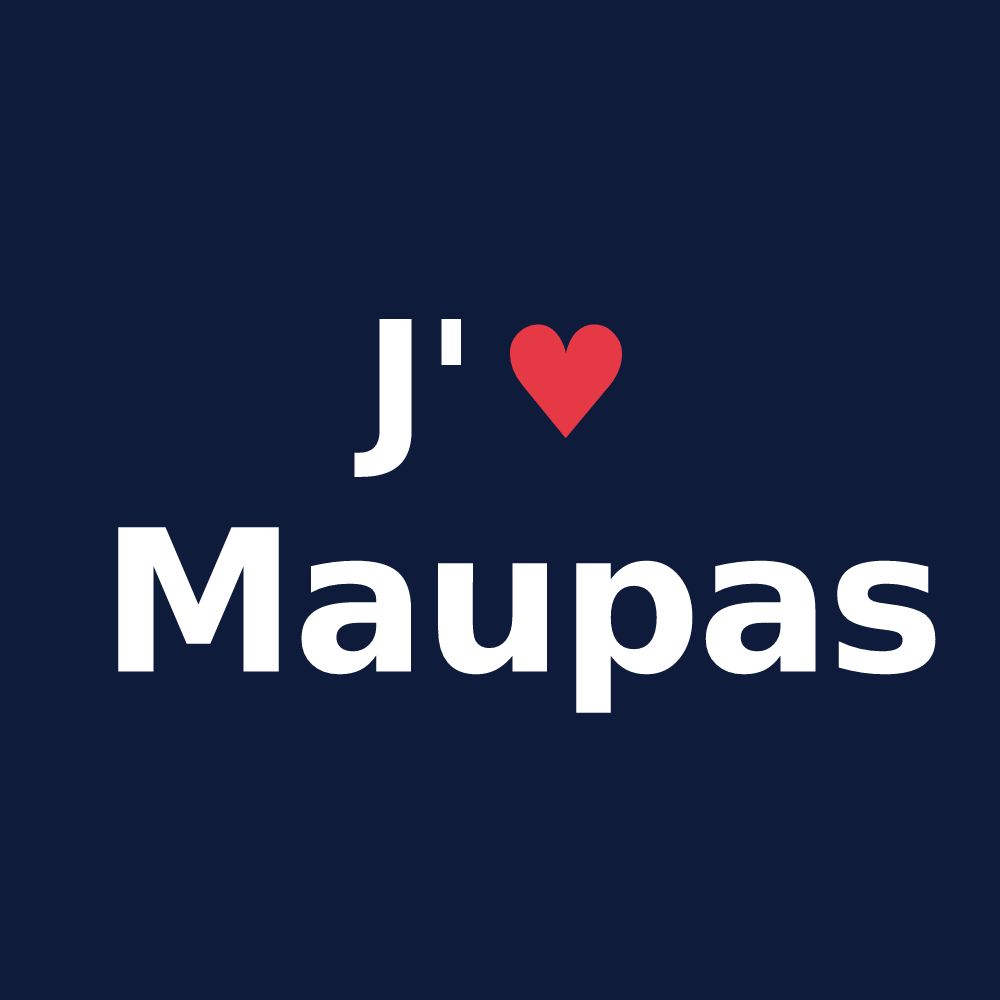 T-shirt personnalisé Maupas — design J'aime Maupas