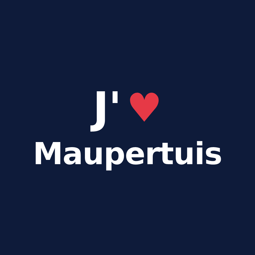 T-shirt personnalisé Maupertuis — design J'aime Maupertuis