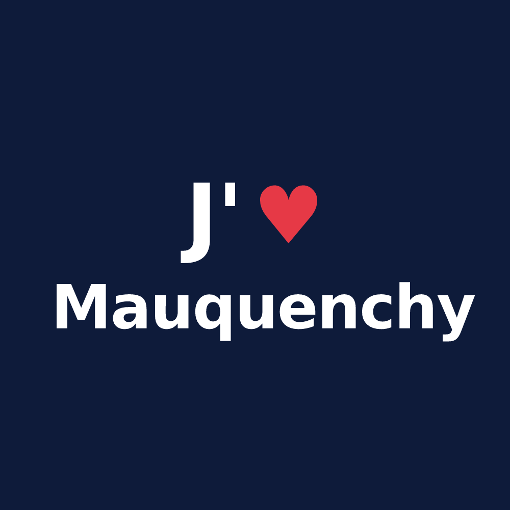 T-shirt personnalisé Mauquenchy — design J'aime Mauquenchy