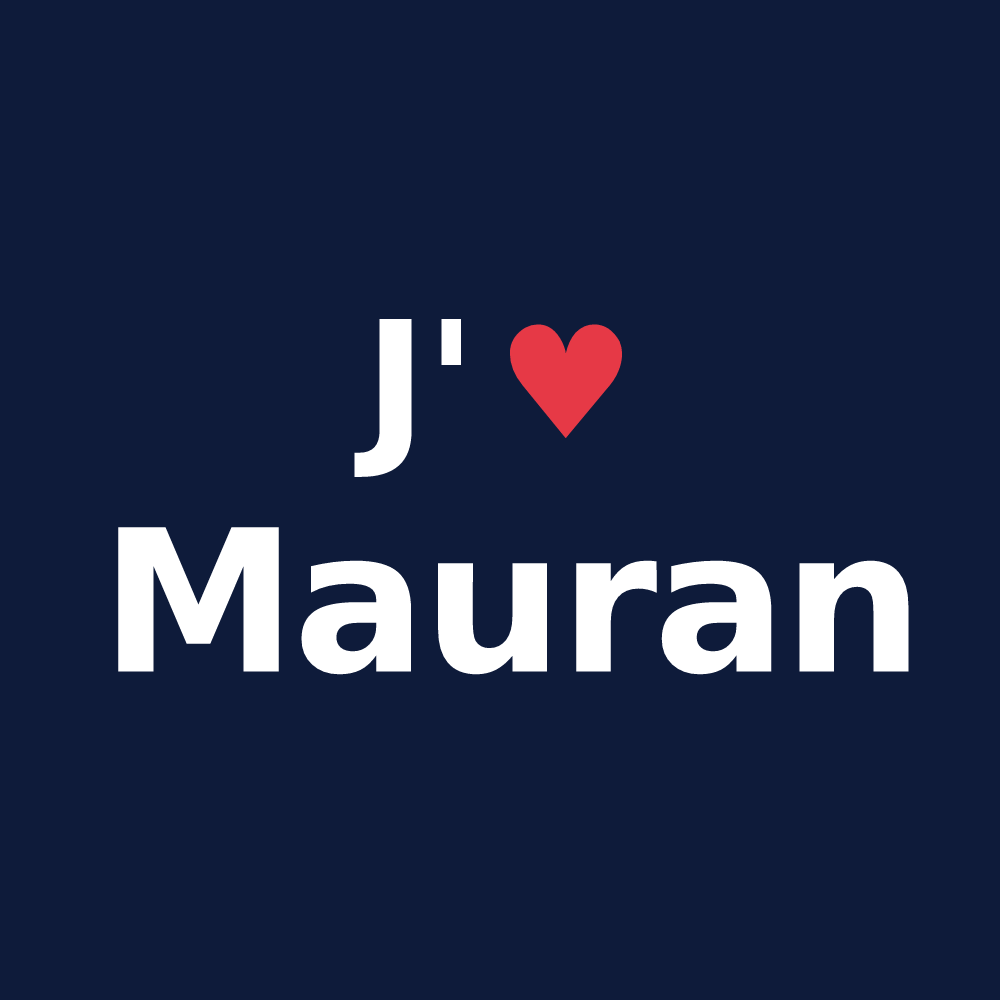 T-shirt personnalisé Mauran — design J'aime Mauran