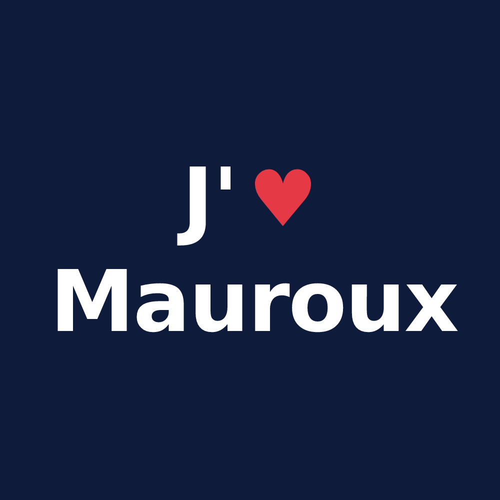 T-shirt personnalisé Mauroux — design J'aime Mauroux