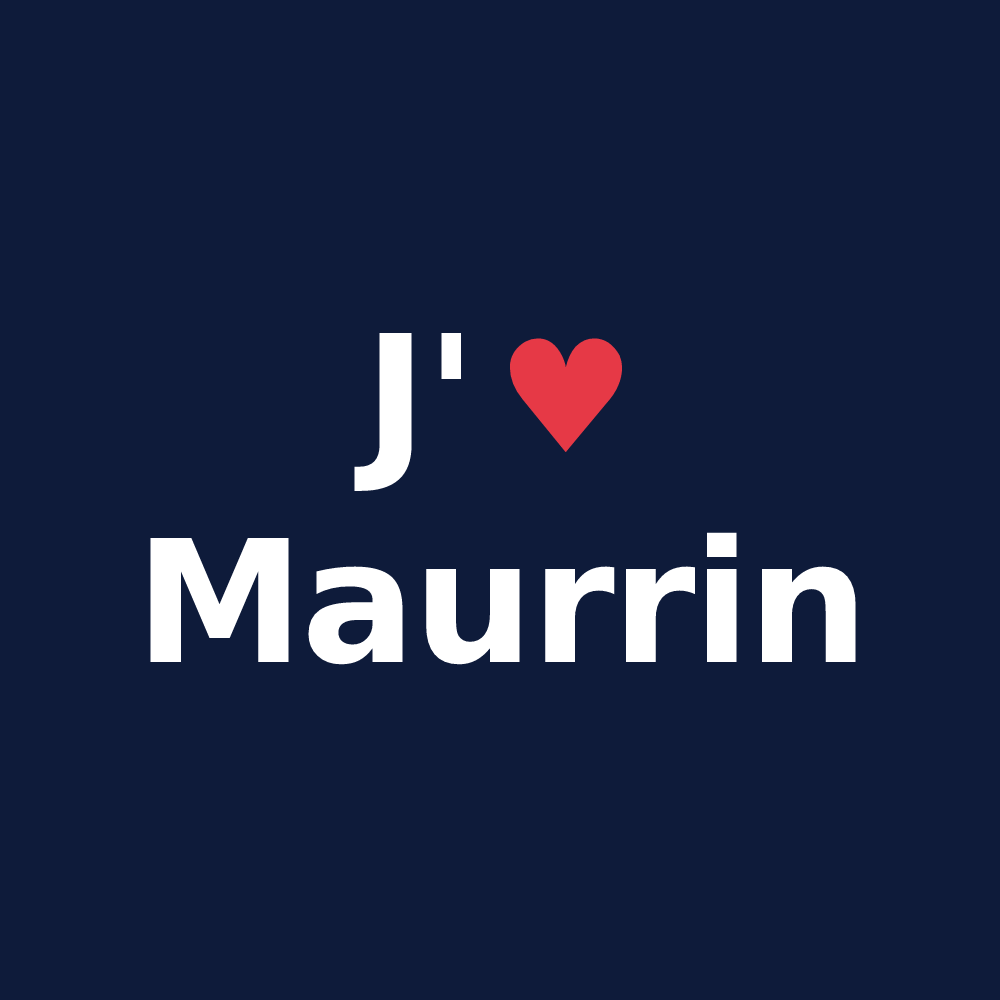 T-shirt personnalisé Maurrin — design J'aime Maurrin