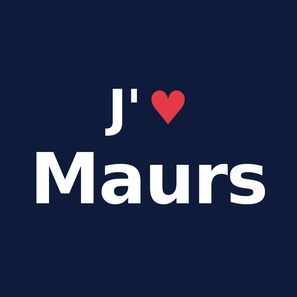 T-shirt personnalisé Maurs — design J'aime Maurs