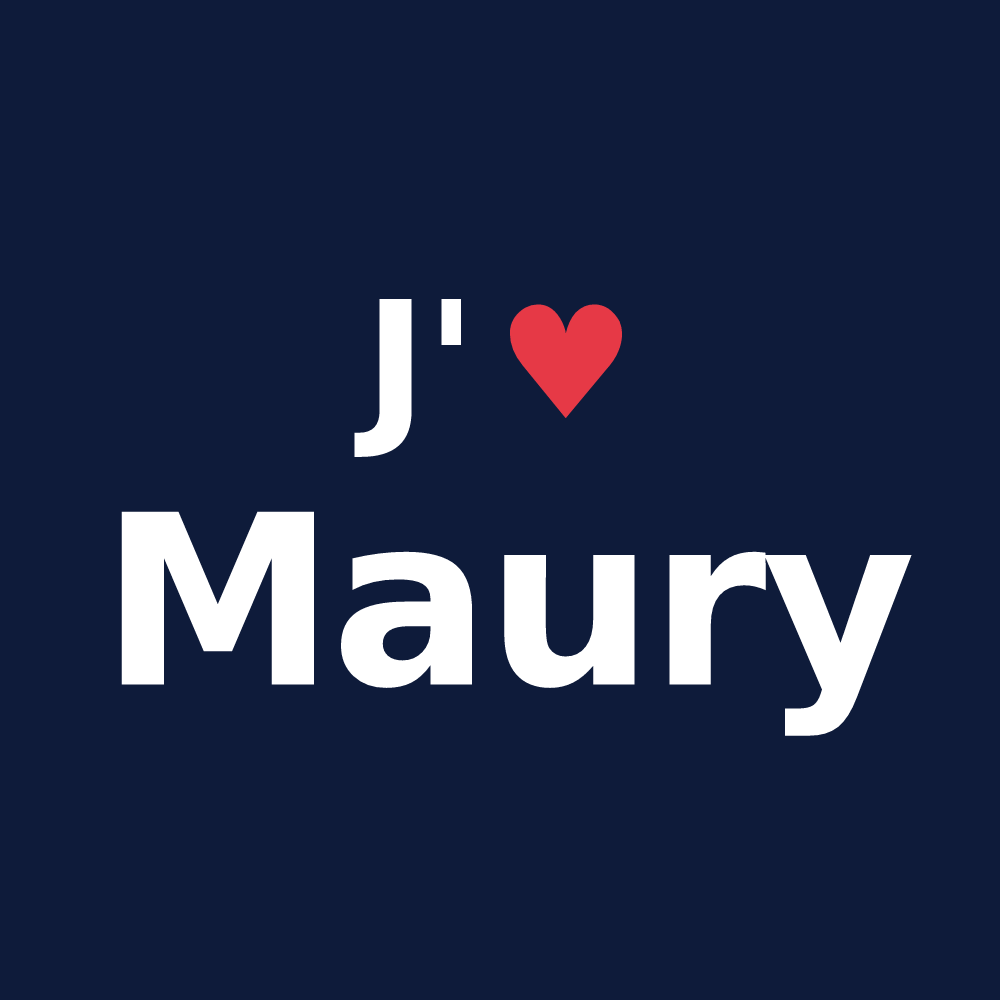 T-shirt personnalisé Maury — design J'aime Maury