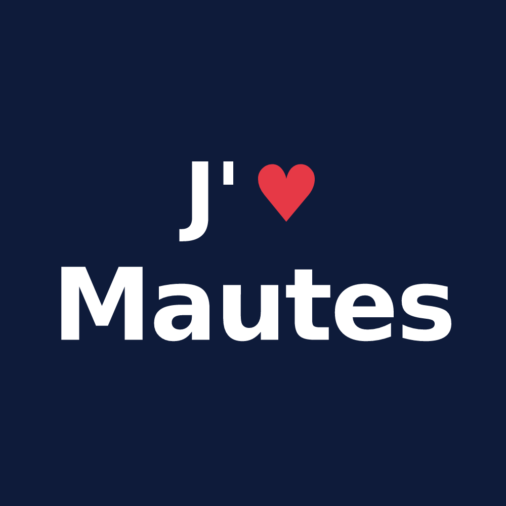 T-shirt personnalisé Mautes — design J'aime Mautes