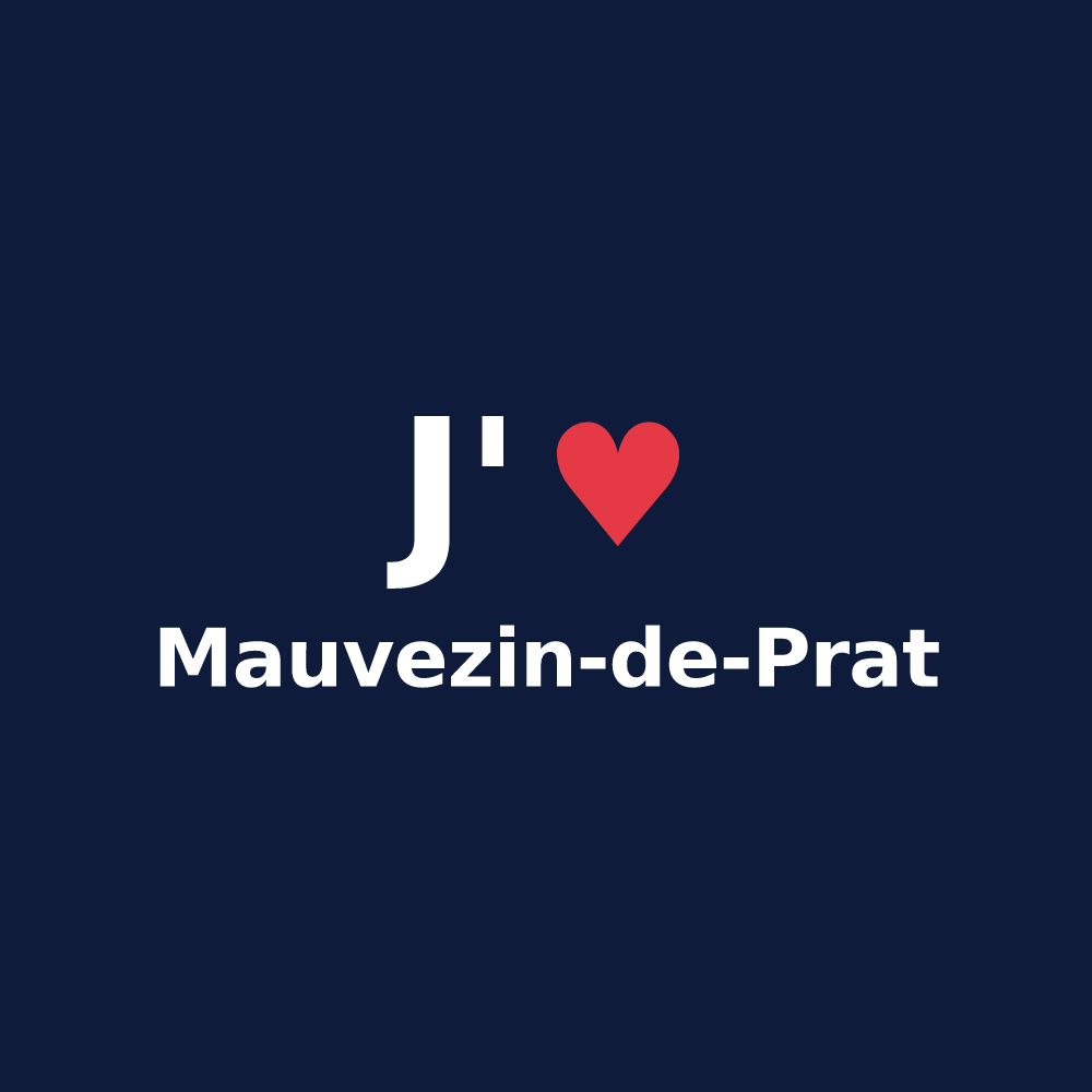 T-shirt personnalisé Mauvezin-de-Prat — design J'aime Mauvezin-de-Prat
