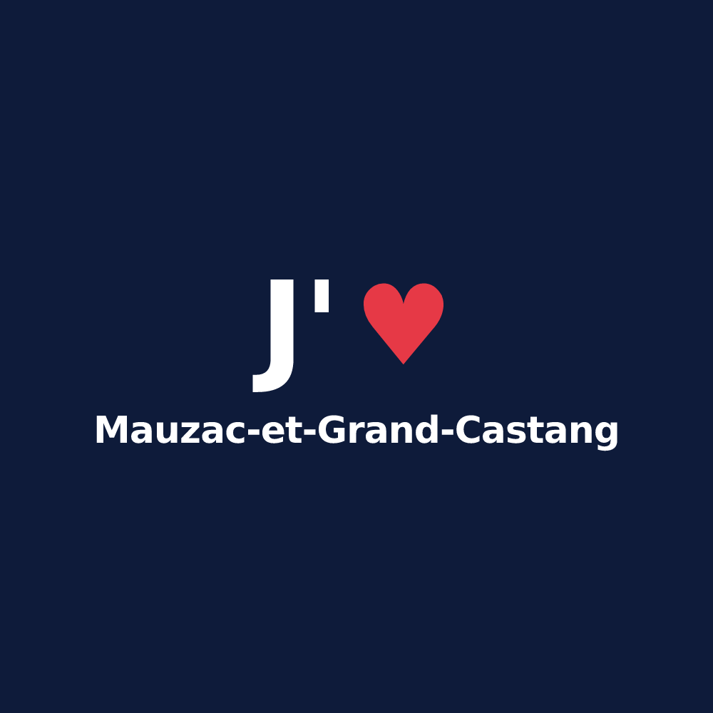T-shirt personnalisé Mauzac-et-Grand-Castang — design J'aime Mauzac-et-Grand-Castang