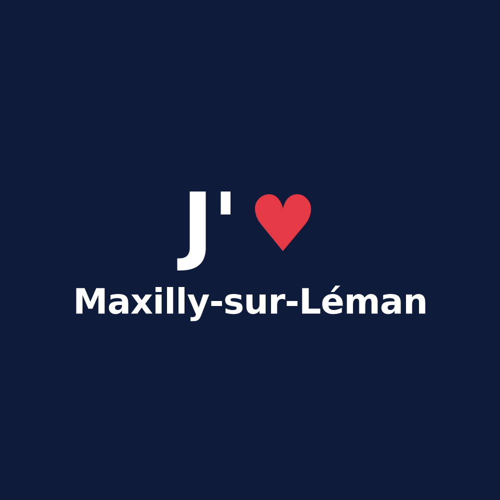 T-shirt personnalisé Maxilly-sur-Léman — design J'aime Maxilly-sur-Léman