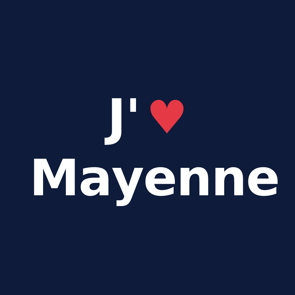T-shirt personnalisé Mayenne — design J'aime Mayenne