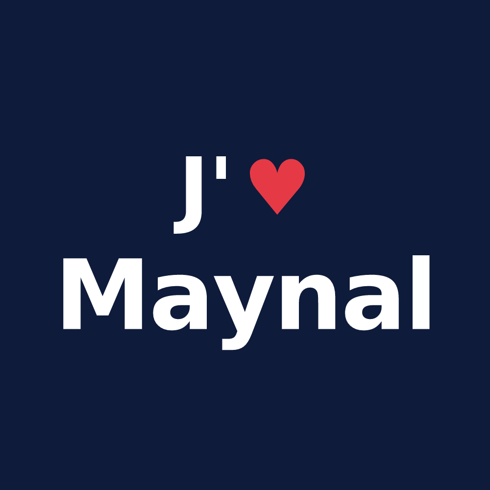 T-shirt personnalisé Maynal — design J'aime Maynal