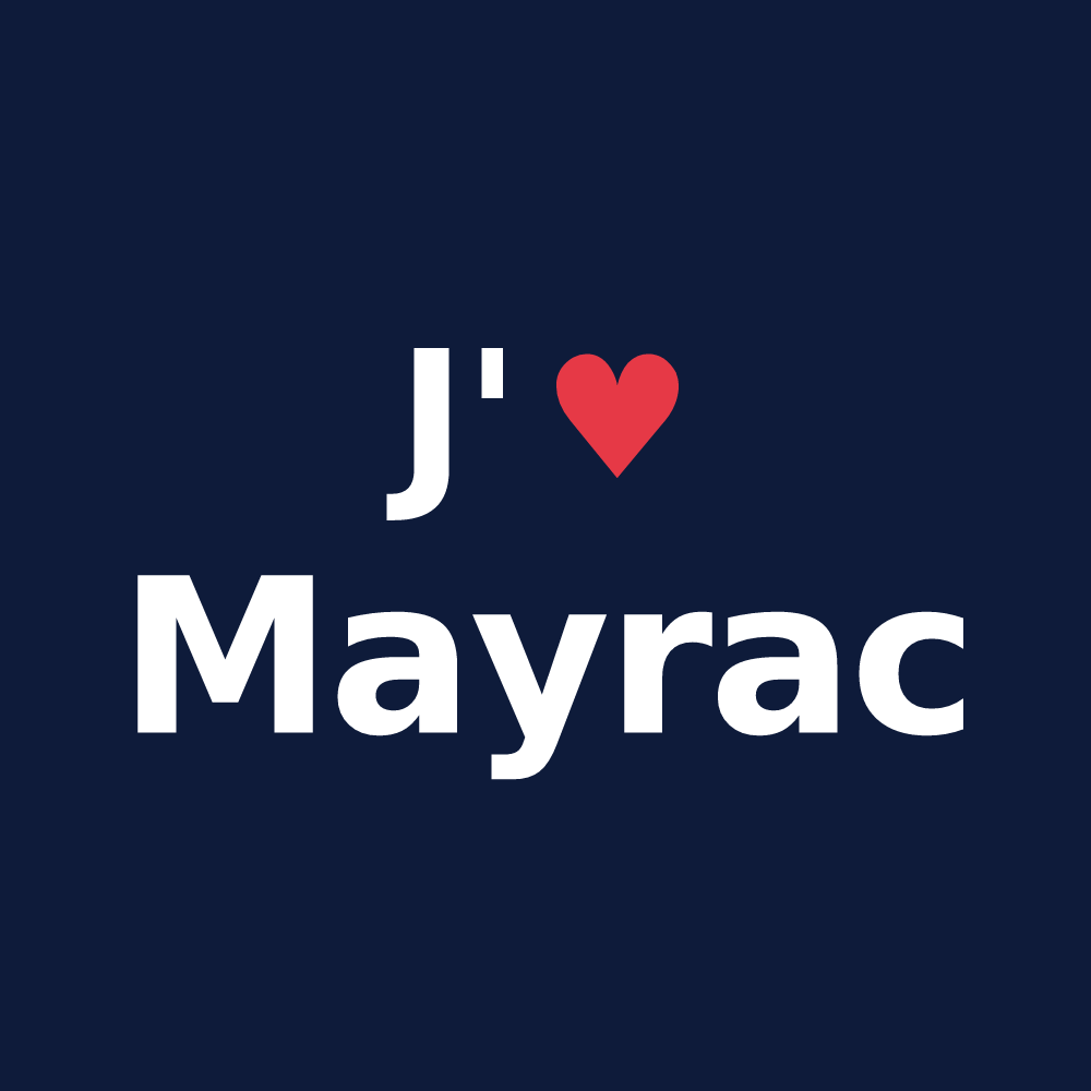 T-shirt personnalisé Mayrac — design J'aime Mayrac