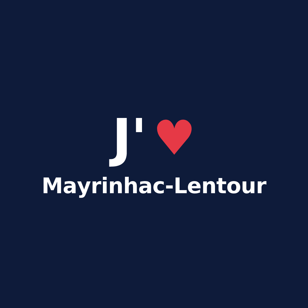 T-shirt personnalisé Mayrinhac-Lentour — design J'aime Mayrinhac-Lentour