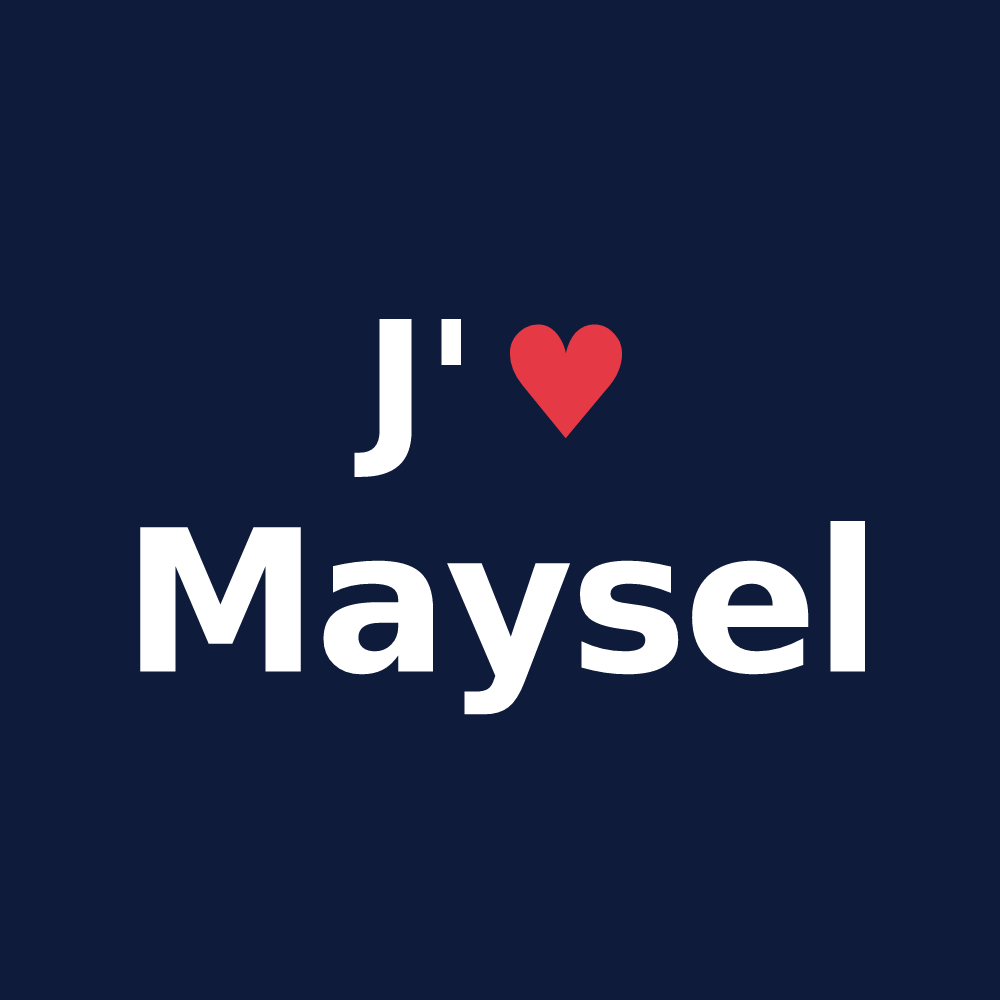 T-shirt personnalisé Maysel — design J'aime Maysel